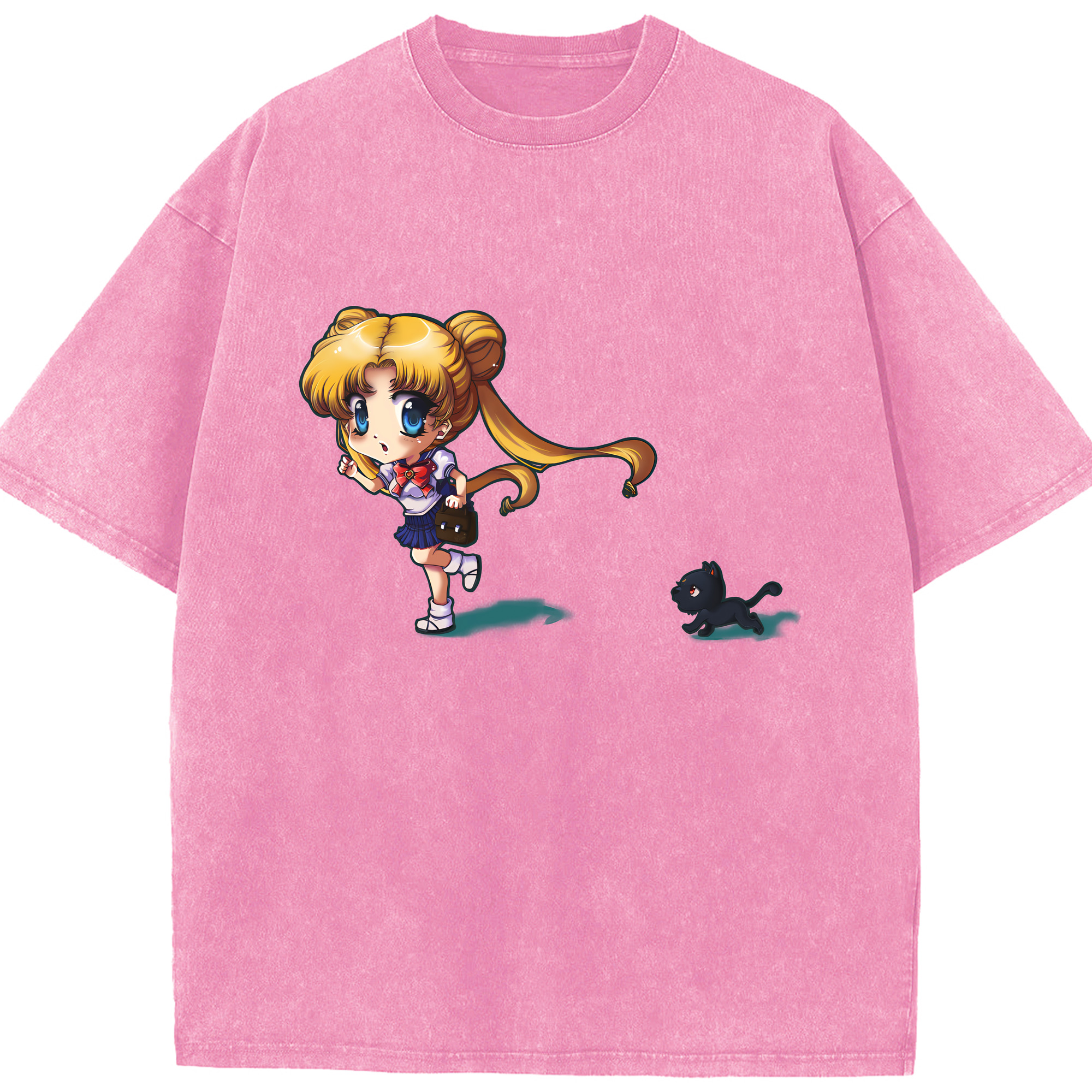 （画像用） 美少女戦士セーラームーン 愛野 美奈子 あいの みなこ Sailor Moon Aino Minako 綿100% ヴィンテージ風 半袖Tシャツ（フロントプリント）